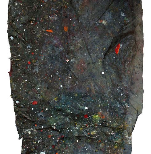 Fossile d'atelier no Y - 266 | huile, acrylique, pastel, collage sur toile | 2015